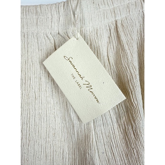 NWT Savannah Morrow The Label Naia Crinkled Cotton Pants SML - Picture 6 of 9